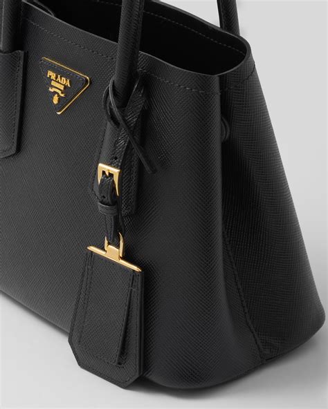 prada saffiano mini double zip|Prada Double Saffiano leather mini bag.